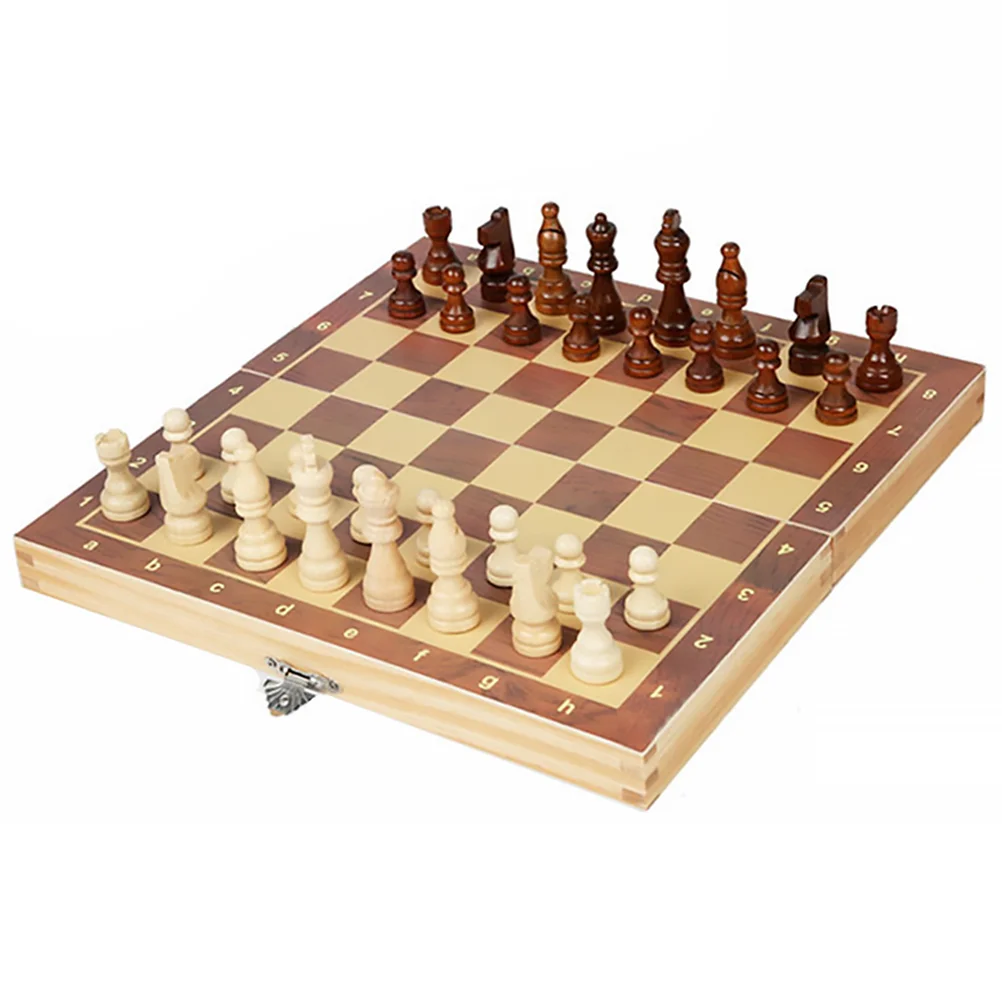 

1 Set Board Game Chess Game Wooden Chess International Chess for Home Party Kids