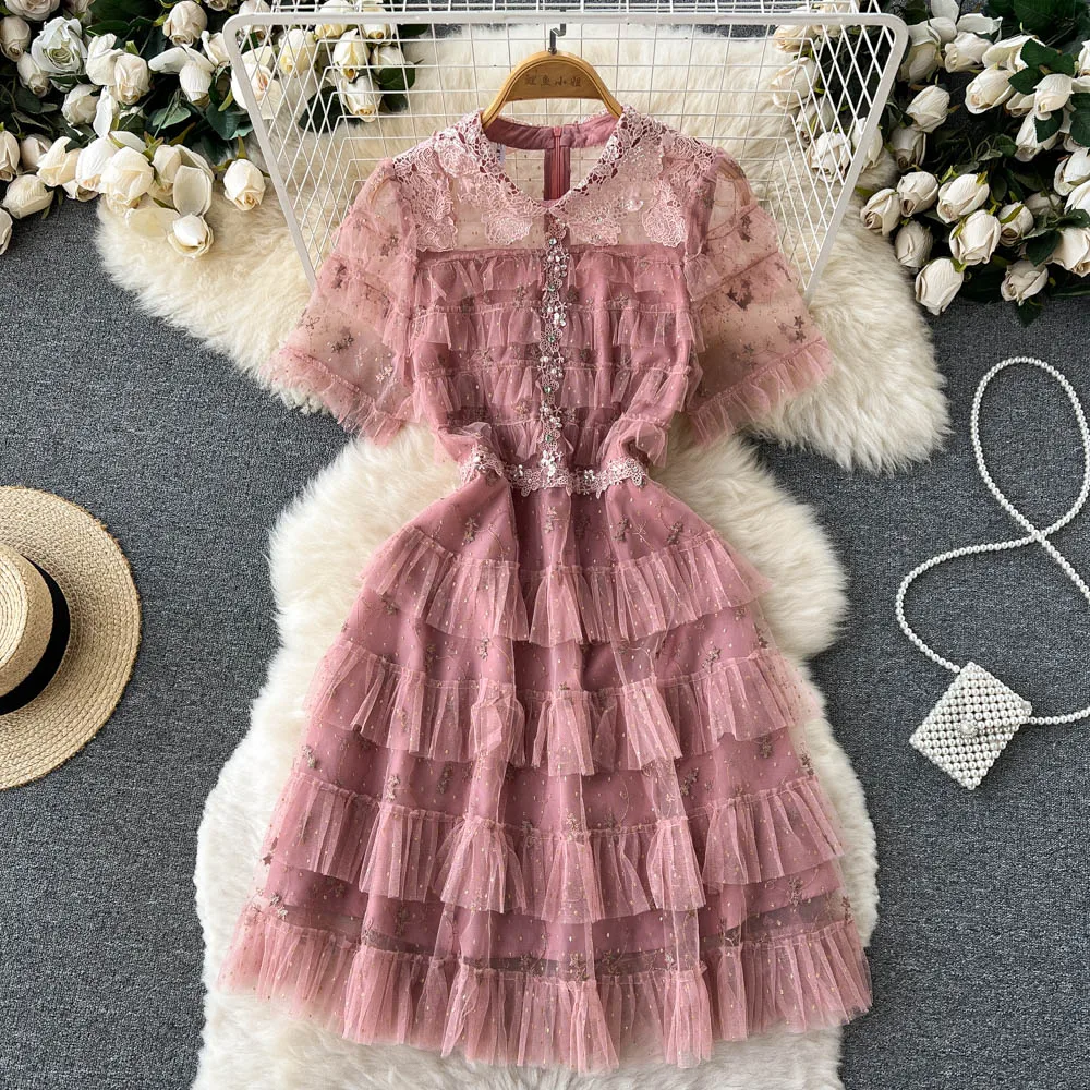 

Французские шикарные и изумительные Летние марлевые летние женские маленькие мужские с узкой талией, тонкие трапециевидные платья