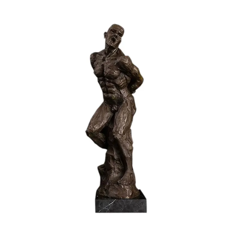 

Art Deco sculpture art and crafts figurine Naked binding muscle man statue male torso sculpture
