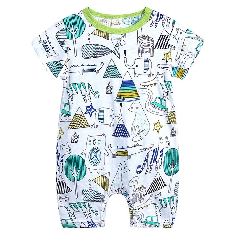 

2022 Cartoon Baby Onesies Summer Clothing Cotton Romper Boy Girls Kids Clothes Letter Print Short Sleeve Jumpsuit Outfits