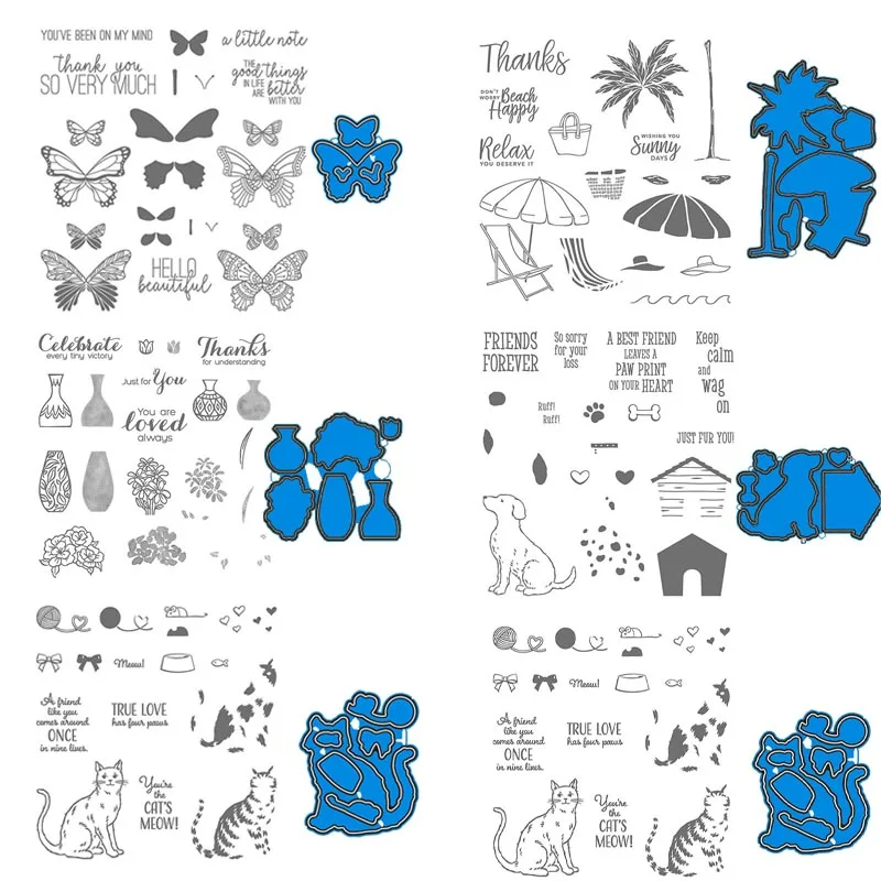 

Новые штампы с животными и металлические Вырубные штампы «сделай сам» для скрапбукинга альбом декоративная поздравительная открытка ручной работы