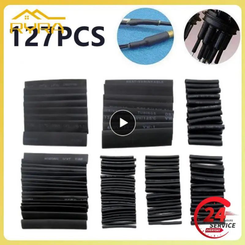 

127/Heat Shrink Tube Thermoresistant Heat-shrink Tubing Wrapping Kit Electrical Connection Wire Cable Insulation Sleeving