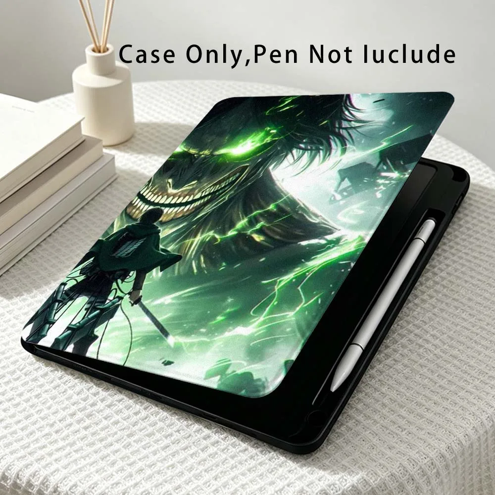Фото Атака Титанов для Apple iPad Air Mini Pro 12-го 11-го поколений 11 13 12.9 9-го поколения 360 градусов °   Чехол для планшета с вращающимся держателем для ручки, мягкий №5