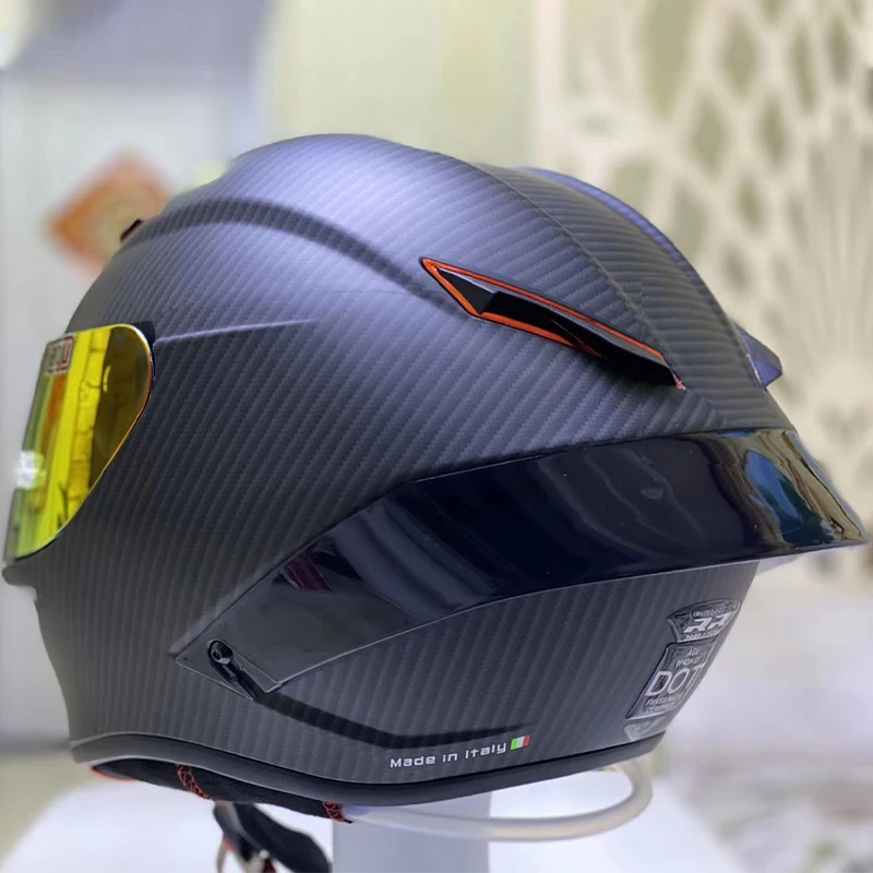 

Мотоциклетный шлем на все лицо, серый, красный, из стекловолокна, гоночный шлем для мотоцикла с большим задним спойлером