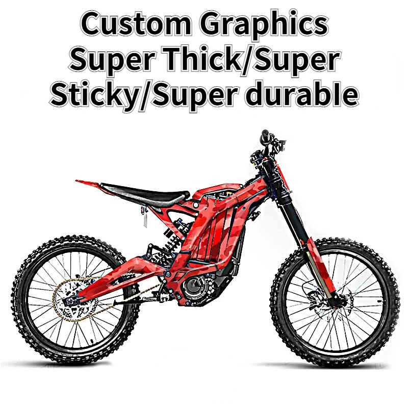 

Для SURRON пользовательские наклейки светильник Bee X Электрический внедорожный велосипед диртбайк Декоративные самоклеящиеся влагостойкие толстые Фотообои