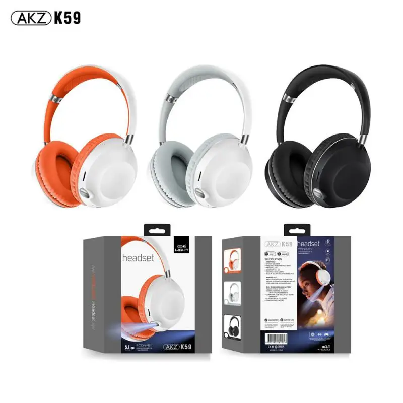 

Wireless Bluetooth Headphones Stereo Multifunctional Sport Earphone Lamp Music Earphones With Mic Support TF Card Phone Calls