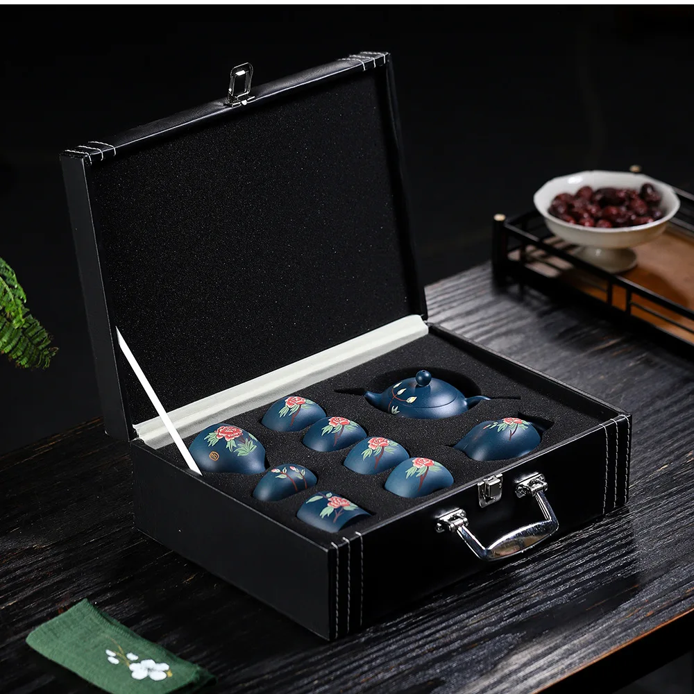 Чайный сервиз кунг-фу из фиолетовой глины чайная комната домашний чайник новый