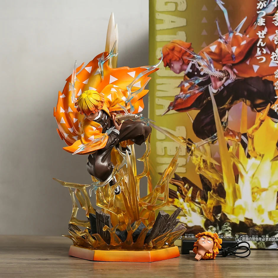 

Demon Slayer Battle Agatsuma Zenitsu with Replaceable Head Gk Statue Collection Figure Figurine Toy Doll