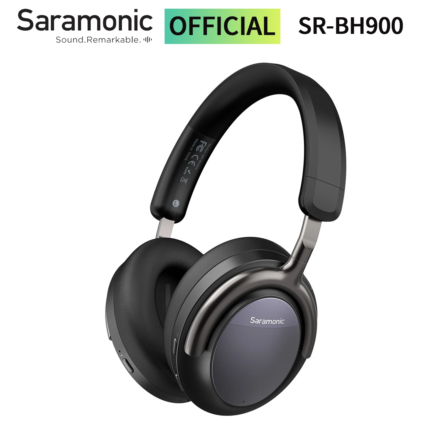 

Saramonic SR-BH900 Over-Ear Headphones Wireless Active Noise-Cancelling Bluetooth High Quality Bass for PC Smartphone Gaming