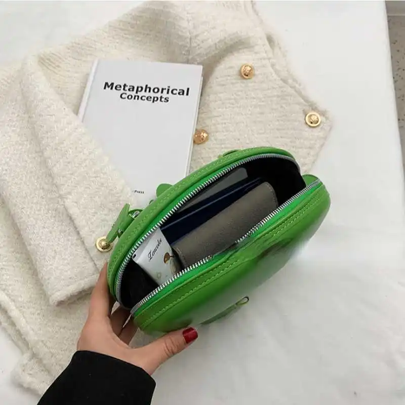 Женская модная сумка-бини из искусственной кожи индивидуальная одноцветная