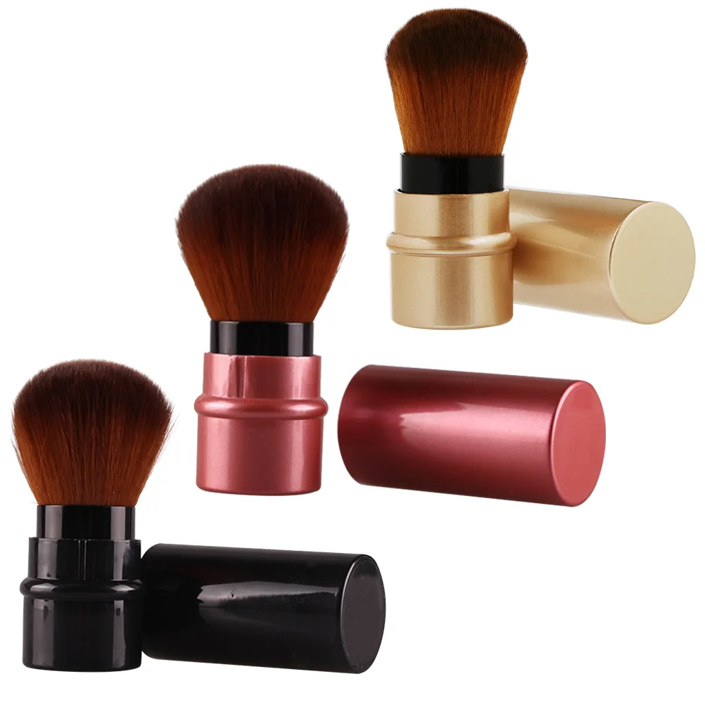 

Brush Brushes Makeup Retractable Foundation Powderface Base Kabuki Blendingflatbuffing Mineral Bronzer Application Nail Travel