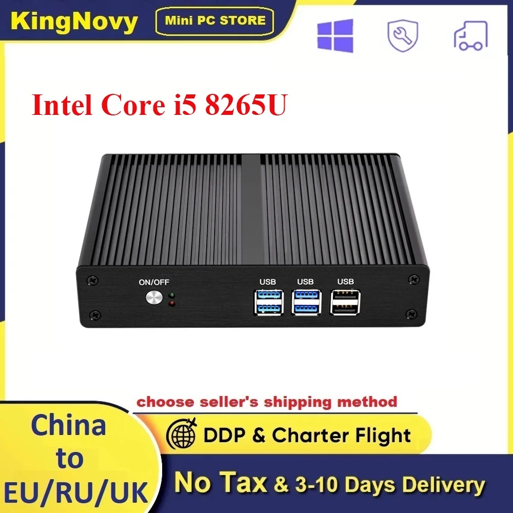

Cheap Fanless Mini PC Intel Core i5 8265U i3 8145U win10 Dual Band WiFi Gigabit Ethernet VGA HDMI Display Windows 10 Linux HTPC