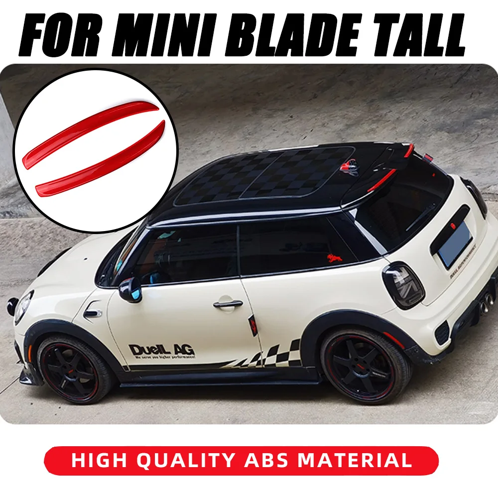 

2PCS For Mini F55 F56 Cooper S/JCW Roof Spoiler Glossy Carbon fiber Rear Wing Trim Spoiler Extension Lip Fins Auto Accessories