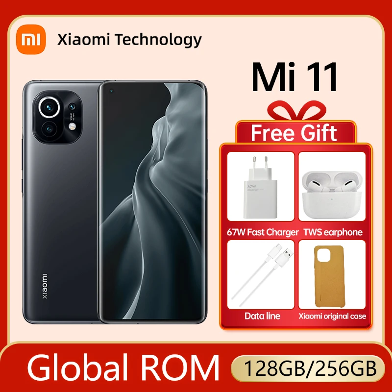 

Global ROM Xiaomi Mi 11 Cellphone Snapdragon 888 Octa Core 128GB/256GB Xiaomi 11 Smartphone 108MP Camera 120Hz AMOLED Display
