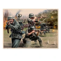 revell german infantry vintage kraft paper posters ww ii war military art retro home wall decor poster art painting pictures
