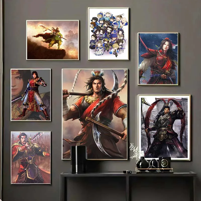 

Game Dynasty Warriors Poster Zhang Fei Zhou Yu Anime Figure Canvas Painting Print Bedroom Wall Art Picture for Living Room Decor