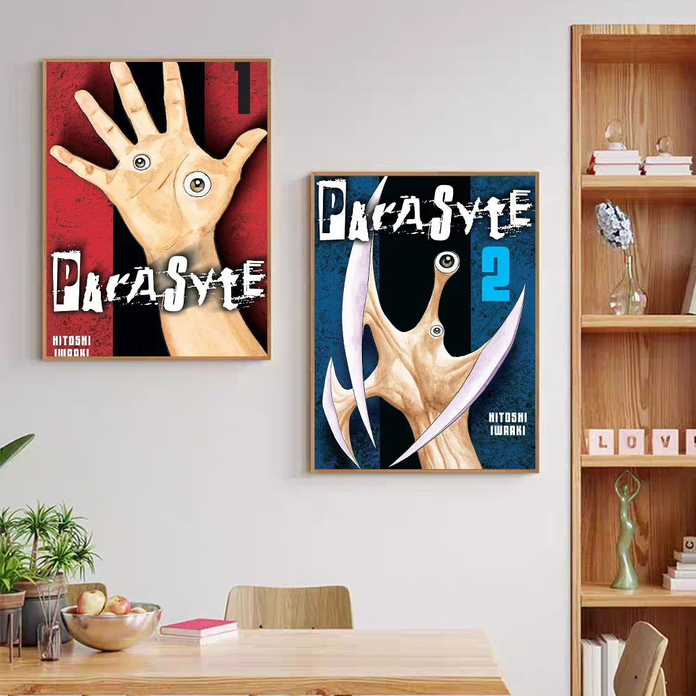 Parasyte Anime Posters Sticky Whitepaper Sticker DIY Room Bar Cafe Kawaii Decor