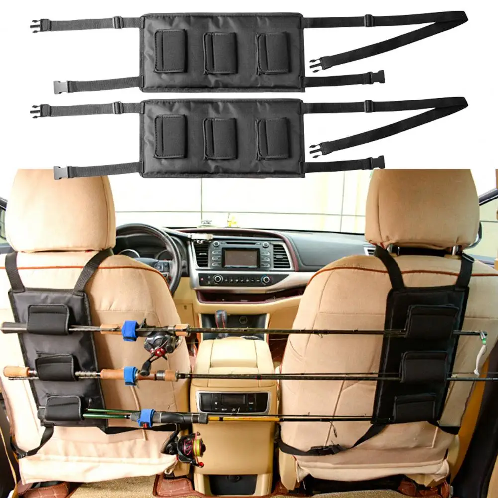 

Vehicle Fishing Rod Racks High Load-bearing Fastener Tape Braided Belt Car Seat Adjustable Fishing Rod Holders Fishing Tools
