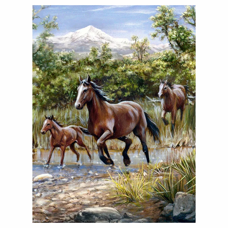 

5D DIY Becomes a Small Horse Diamond Painting Square/Round Rhinestone Hobby Crafts Mosaic Handmade Gifts Cross Stitch Home Decor