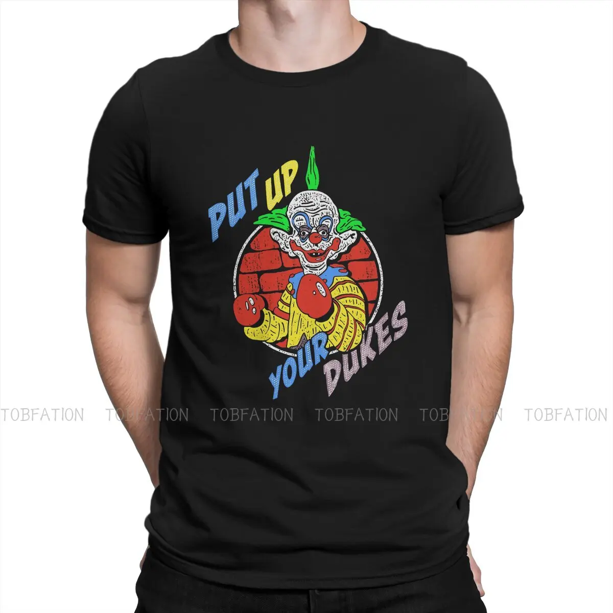 Killer Klowns from Outer Space Sci-fi Movie Put Up Your Dukes Tshirt Vintage Men Alternative Teenager Blouses Tops Loose Cotton