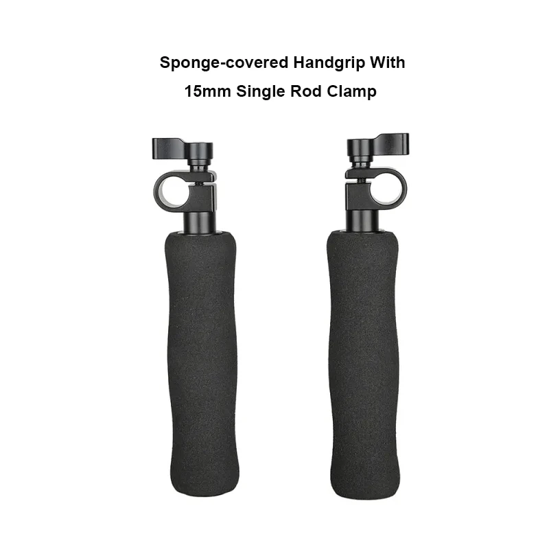 

HDRIG Universal Camera Sponge-covered Handgrip With 15mm Single Rod Clamp Adapter For DSLR Camera Rod Supporting Rig (2 Pieces)