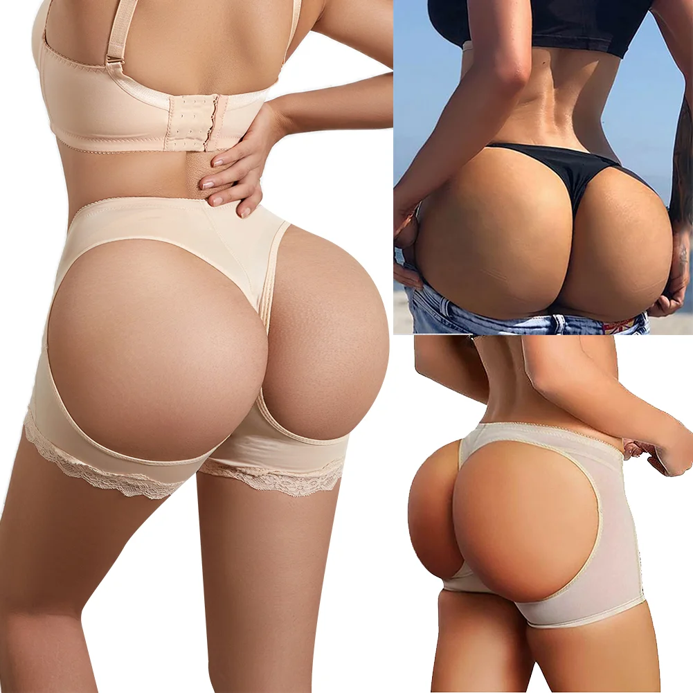 

Women Butt Lifter Lace Shapewear for Sexy Buttocks Enhancer Tummy Control Panties Body Shaper Hook and Eye Adjustment Underwear