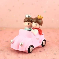 pink car prince and princess cake decoration creative car ornaments couples personalized home furnishings gifts