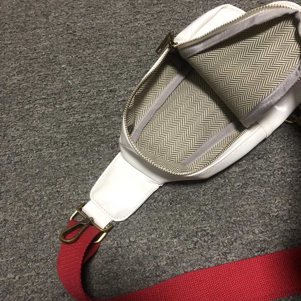 Trendy Crossbody Pouch Chest Sling Bags Baseball Football Shoulder Backpack Fashion Fanny Pack Portable PU Waist Pack for Young