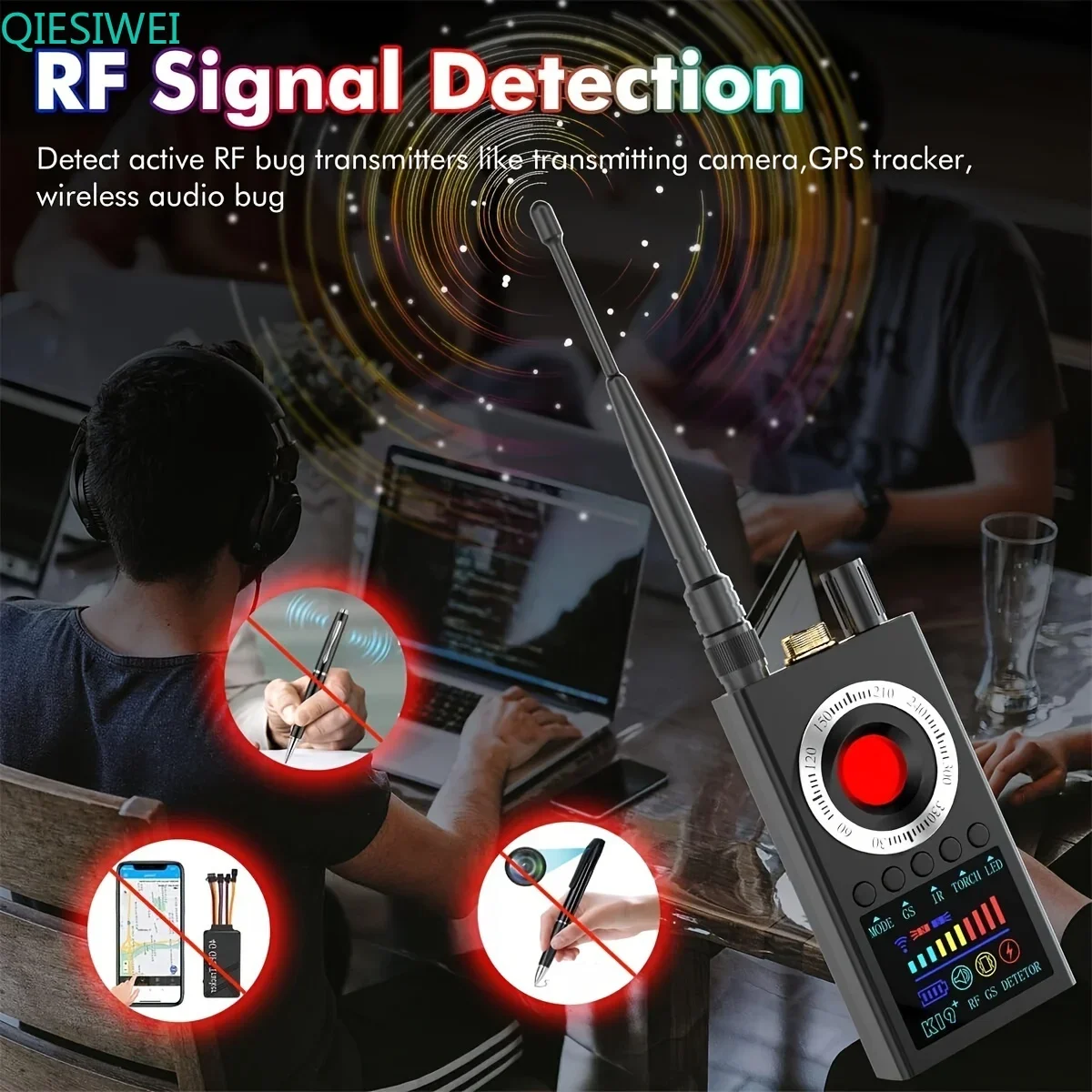 Новый детектор скрытой камеры K19 с защитой от подслушивания, RF беспроводной GSM сигнал, прослушивание, GPS-трекер, шпионские гаджеты, детектор ошибок (art.: 3920cfdff9410) - 3920cfdff9410