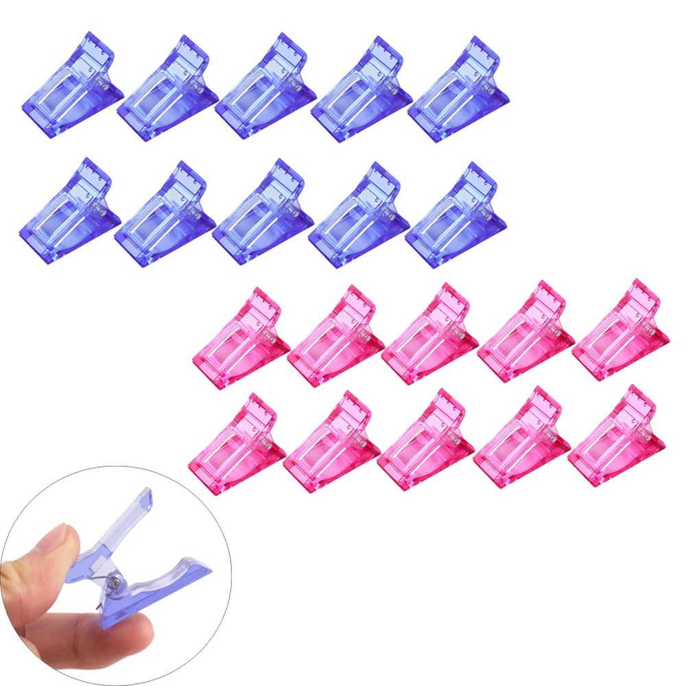 

10Pcs Transparent Nail Clips Acrylic Extension Tips For Nail Fake Nail Clip Building Mold UV Gel Manicure Nail Art Supplies Tool
