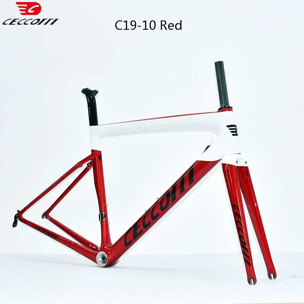 Карбоновая рама шоссейного велосипеда набор рамок ободного тормоза подходит для
