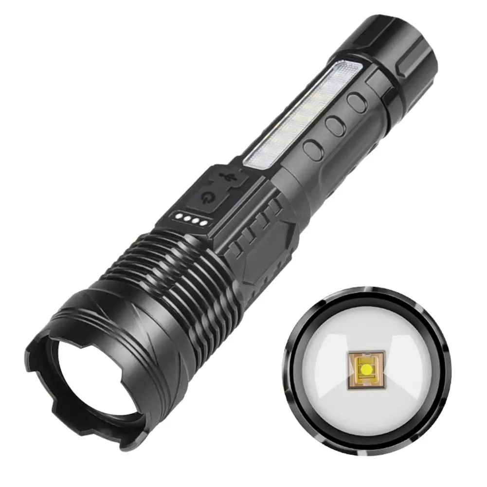 

XHP50 LED Flashlamp Telescopic Zoom High Power Long Distance Strong Light Outdoor Camping Emergency Light