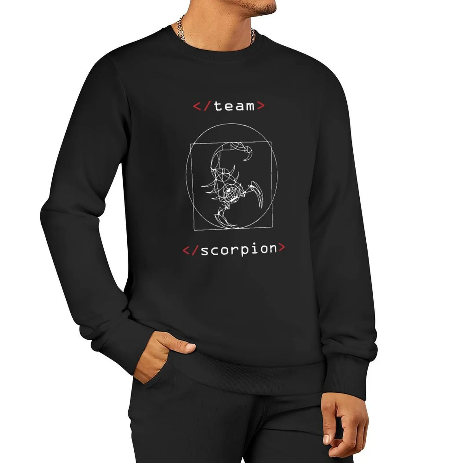 Пуловер Team Scorpion Da Vinci Vitruvian толстовка мужская одежда футболки с рисунком мужские