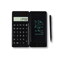 portable solar calculator with handwriting board lcd screen folding calculator digital drawing pad with stylus pen for students