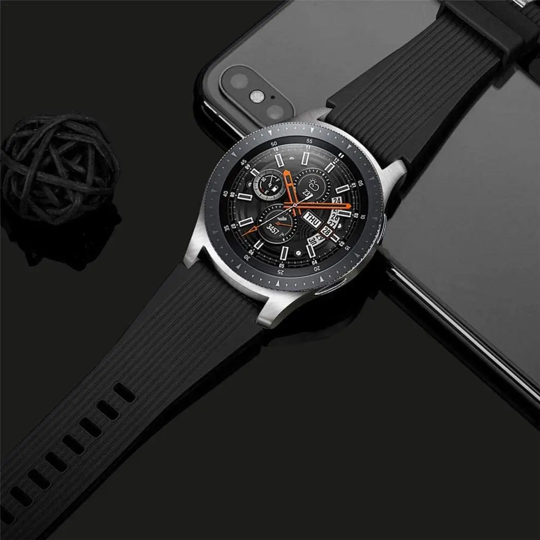 22mm 20mm Silicone band for Samsung Galaxy Watch 3 45mm/Gear S3 Frontier/Huawei Watch 3 GT2 46mm/Huami Amazfit GTR 47mm Correa