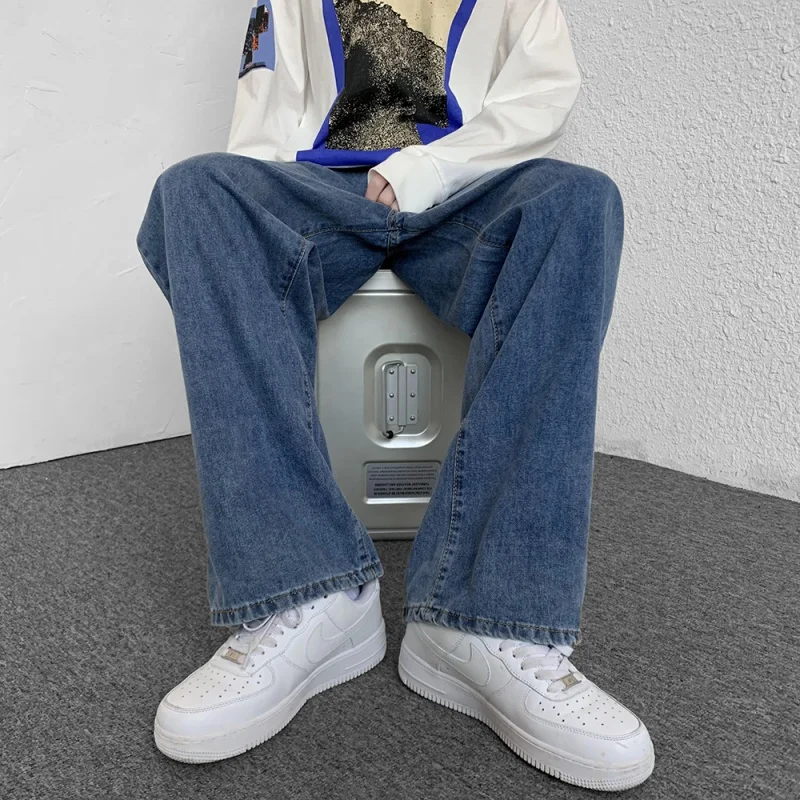 Spot Explosion Models！2022New Retro Lazy Draping Jeans Loose Slimming Wide Leg Pants XN70 P45Control58