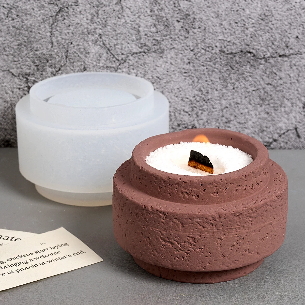 Цементная банка для свечей силиконовая форма сделай сам цветочный горшок ручной