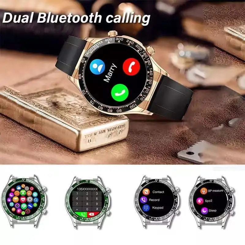 Новинка 2022 роскошные мужские Смарт-часы с NFC GPS двойным Bluetooth датчиком сердечного