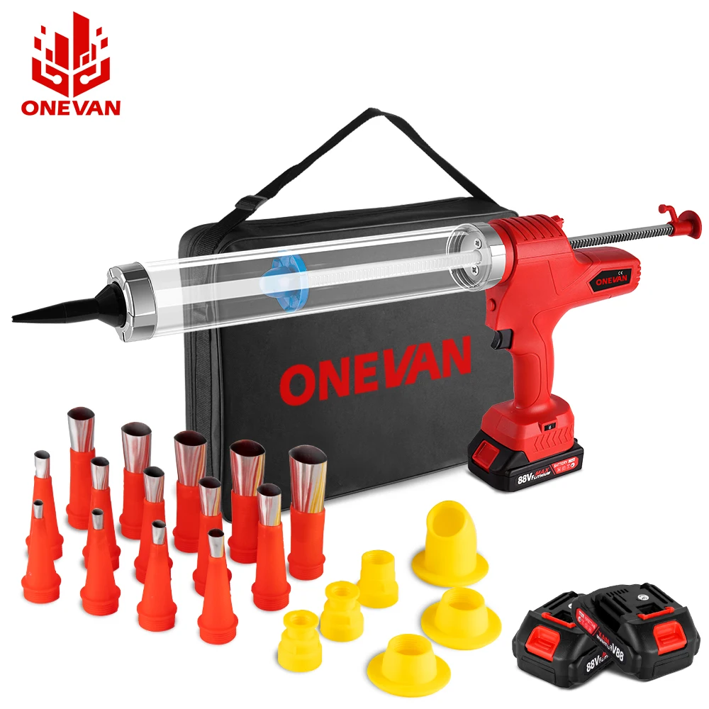 ONEVAN 10000N Electric Caulking Gun 6 Speed Glass Glue Guns Pressure Glue Sewing Seams Sealant Glue Gun For Makita 18v Battery