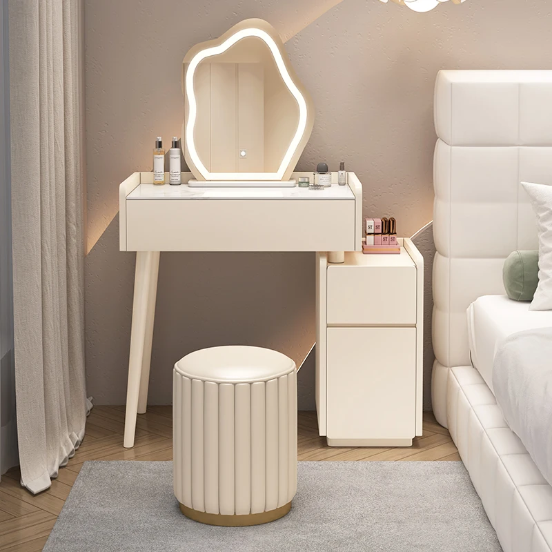 

Classic Bedroom Dressing Table Luxury Nordic Stool Dressing Table Makeup Lights Penteadeira De Maquiagem Furniture Comfortable