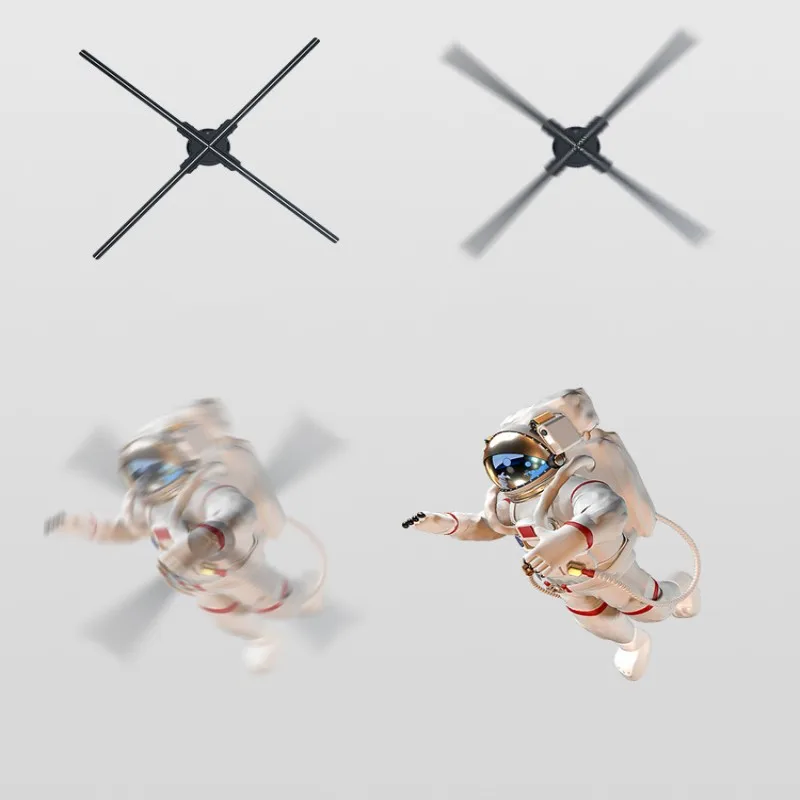 Новый 70 см голографический 3D вентилятор с невооруженным глазом рекламный