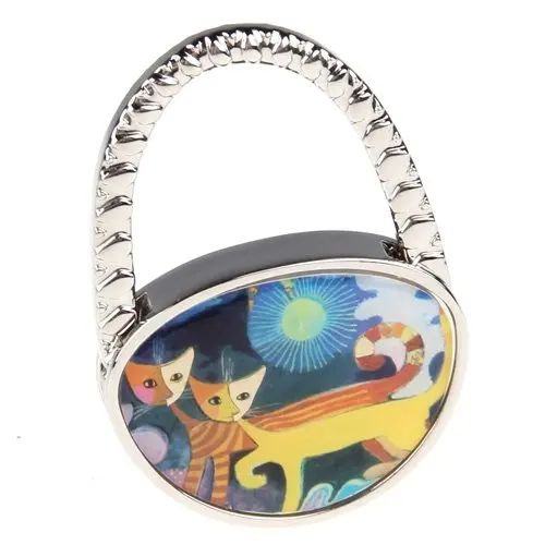 

Portable Metal Foldable Bag Purse Hook Handbag Hanger Purse Hook Handbag Holder Shell Bag Folding Table Hook Orange Cat