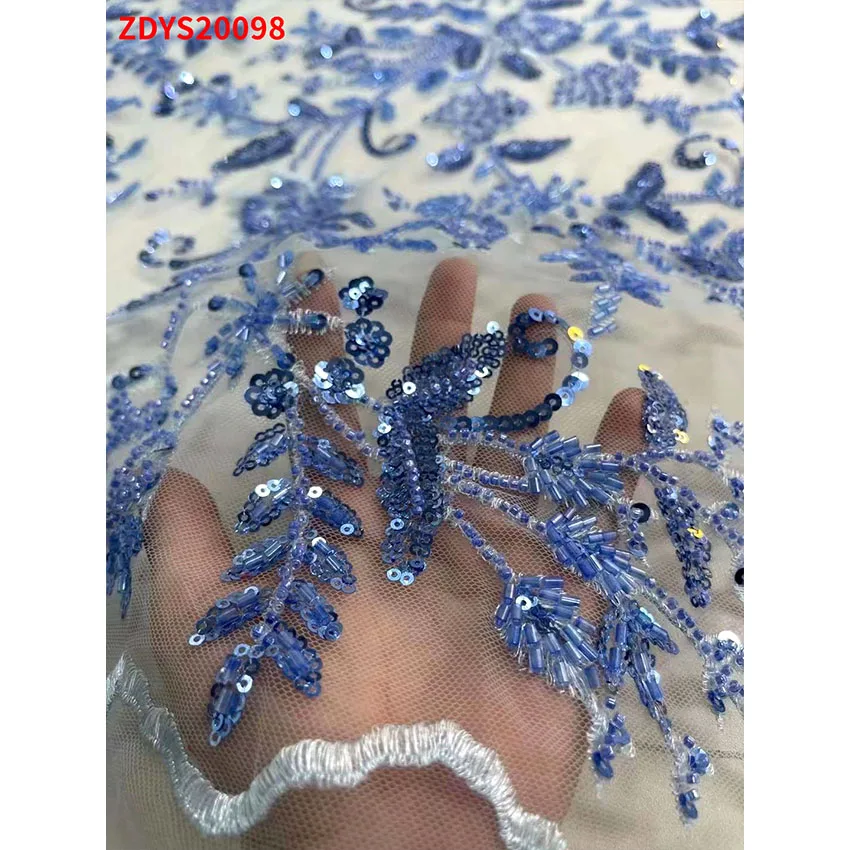 Элегантная африканская одежда вышивка бисером блестки кружевная ткань качество