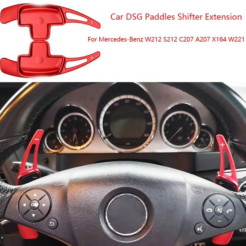 

2Pcs Car DSG Paddles Shifter Extension For Mercedes-Benz W212 S212 C207 A207 X164 W221 R171 W251 W164 MB W204 X204 R230 Sticker