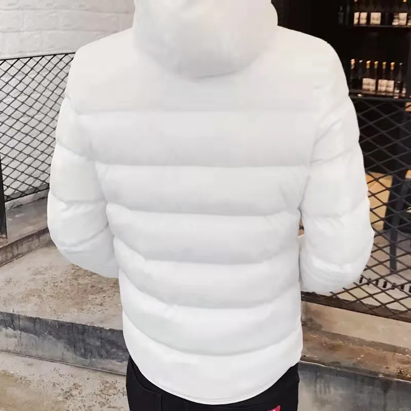 New fashion men's autumn and winter hooded down jacket men's warm jacket casual fashion men's down jacket