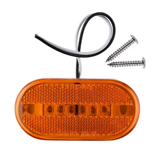 

10pcs Red/Amber Side Markers Light 12V 4 ''x 2'' X 1'' Waterproof RV Light 6LED Clearance Side Markers Lights