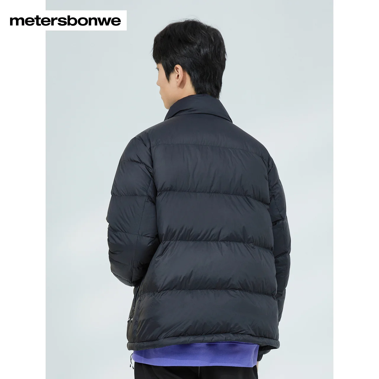 Metersbonwe Graphene Fabric Warm Down Wear For Men 90% Gray Duck Down Stand Collar Solid Color Warm Wear Fit Winter Down Coats