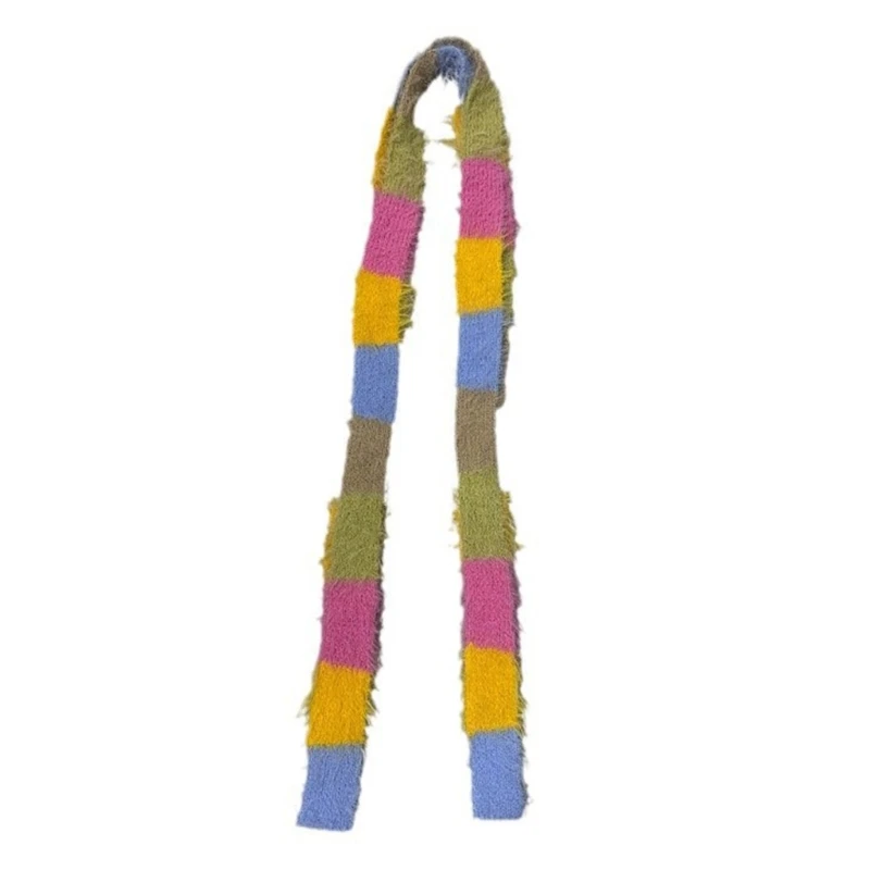 SZL вязаный узкий шарф для женщин шейный платок сумка с ручкой накидка