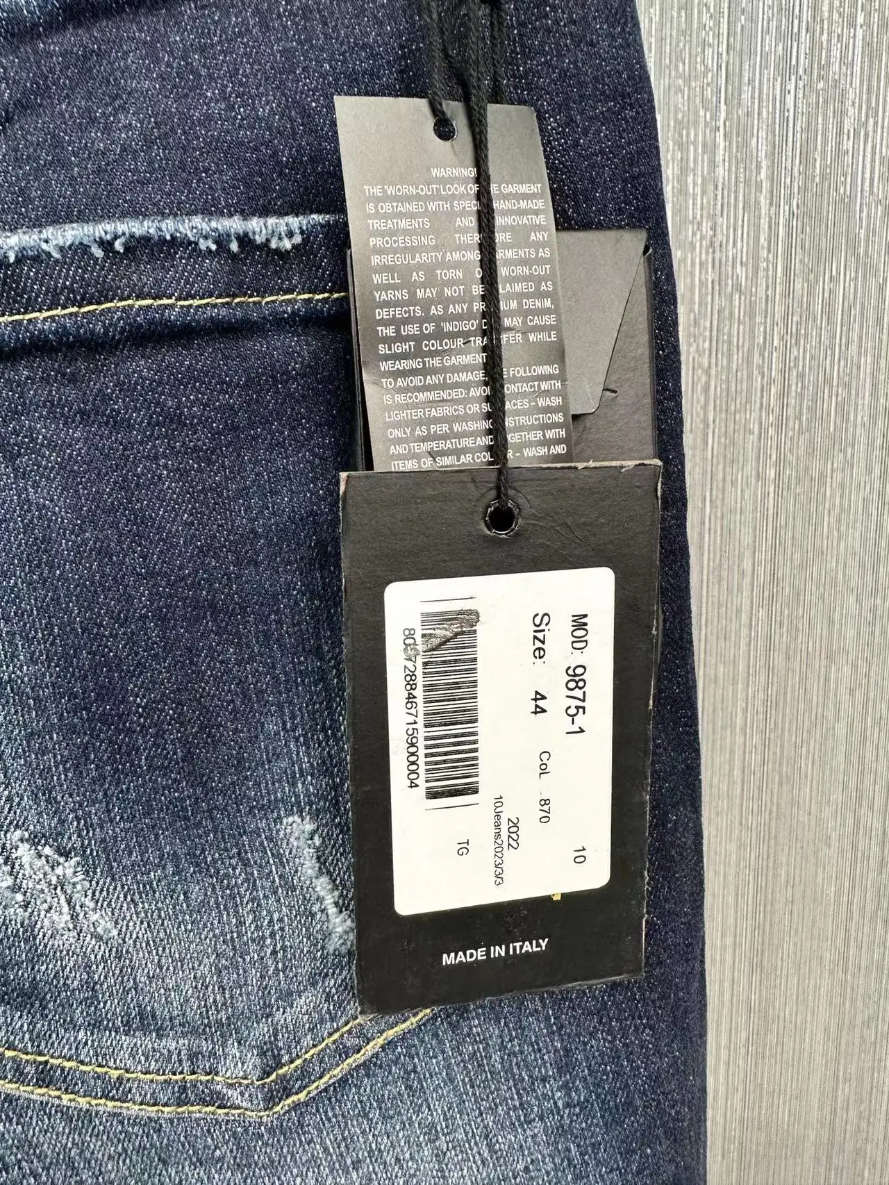 2023 Spring/Summer D2 Jeans New Men's Jeans Shorts Fashion Slim Fit Patch Elastic Capris Shorts Fashion Men's Speckle Ink