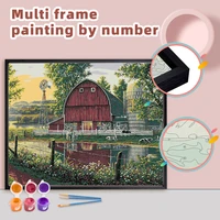 ruopoty diy painting by numbers with multi aluminium frame kits 60x75cm landscape craft coloring by numbers home decor gift